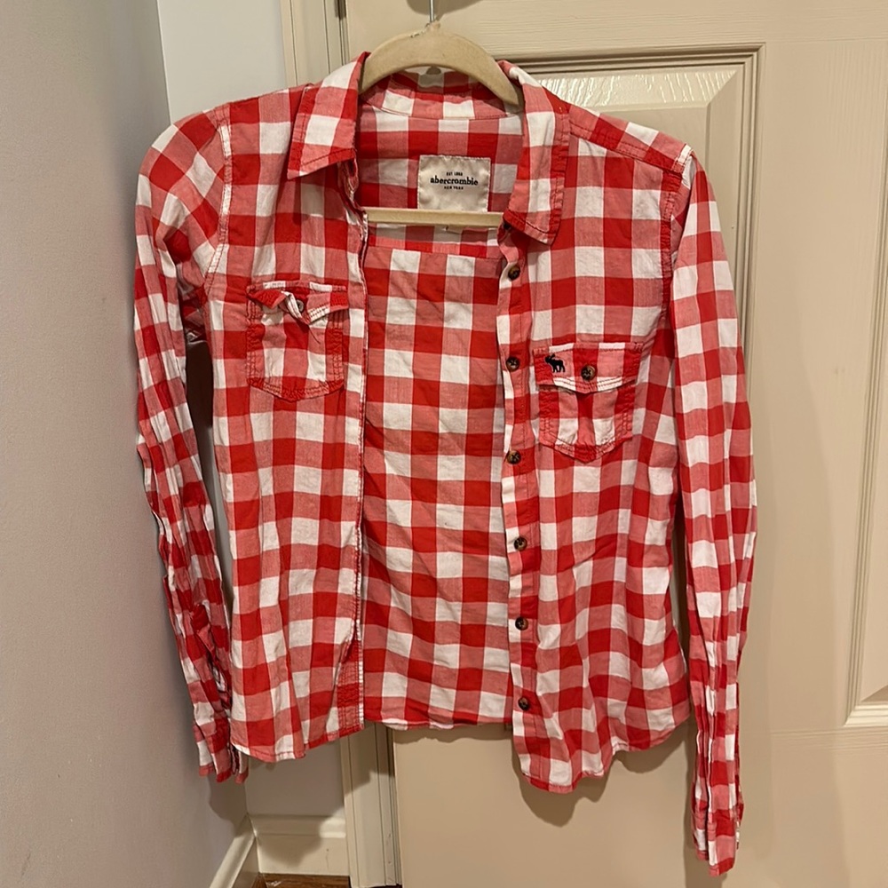 Button down checkered shirt